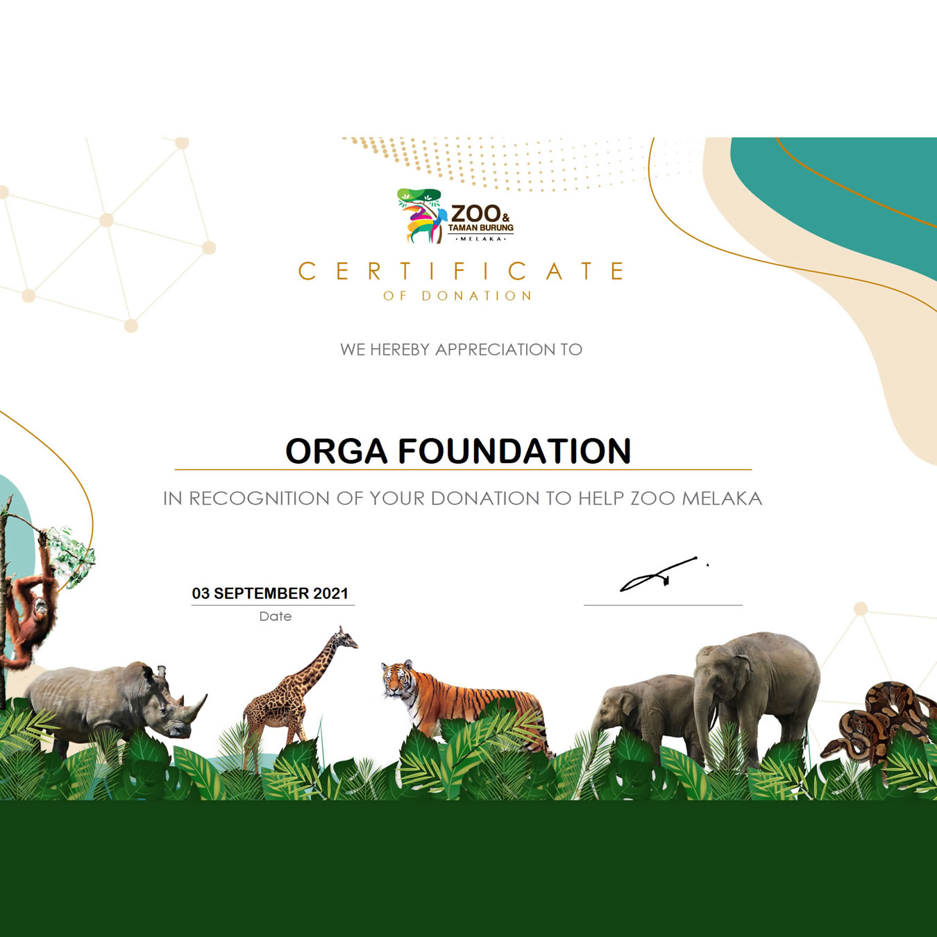 Orga CSR Zoo Donation